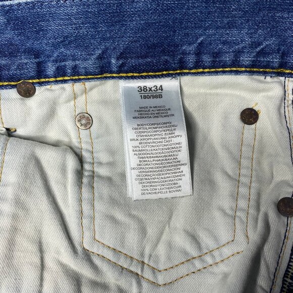 Polo Ralph Lauren Varick Slim Straight Jeans Men’s 38x34 Blue Denim Classic - Picture 10 of 11